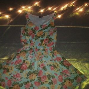 Peony Floral Print Sun Dress